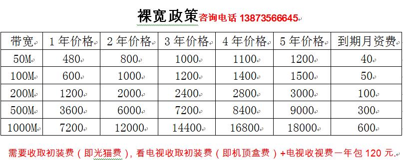 郴州移动单宽带政策